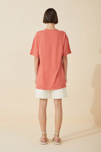 Red Organic Cotton Hemp T-Shirt