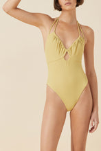 Load image into Gallery viewer, Citrus Halter Rib Onepiece - US12 LEFT LAST ONE