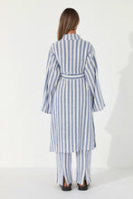 Load image into Gallery viewer, Marine Stripe Organic Cotton Robe