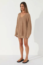 Load image into Gallery viewer, Almond Cotton Blend Knit Jumper