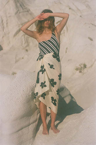 Black & Bone Flower Linen Parero