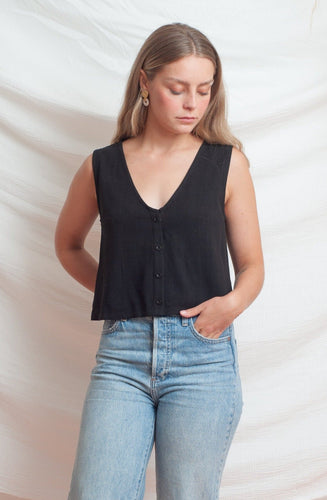 Linen Aly Tank - M & L LEFT IN STOCK