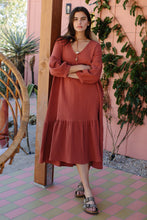 Load image into Gallery viewer, Gauze Cecelia Dress / persimmon - 3X LEFT IN STOCK