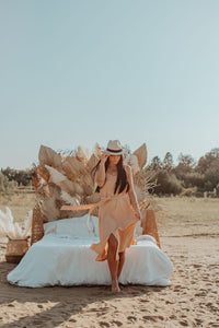 Tallulah Dress / apricot gauze - SIZE L LEFT IN STOCK