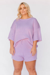 Alex Knit Shorts / periwinkle - L/XL LEFT IN STOCK