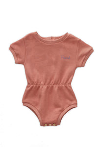 Terry Romper / punch pink