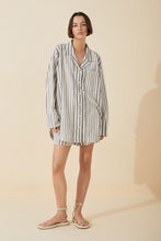 Load image into Gallery viewer, Plum Stripe Organic Cotton Shirt