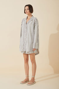 Plum Stripe Organic Cotton Shirt