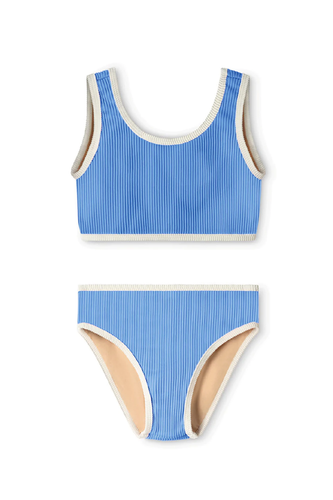 Mini Rib Scoop Bikini / bay blue