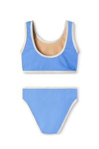 Mini Rib Scoop Bikini / bay blue