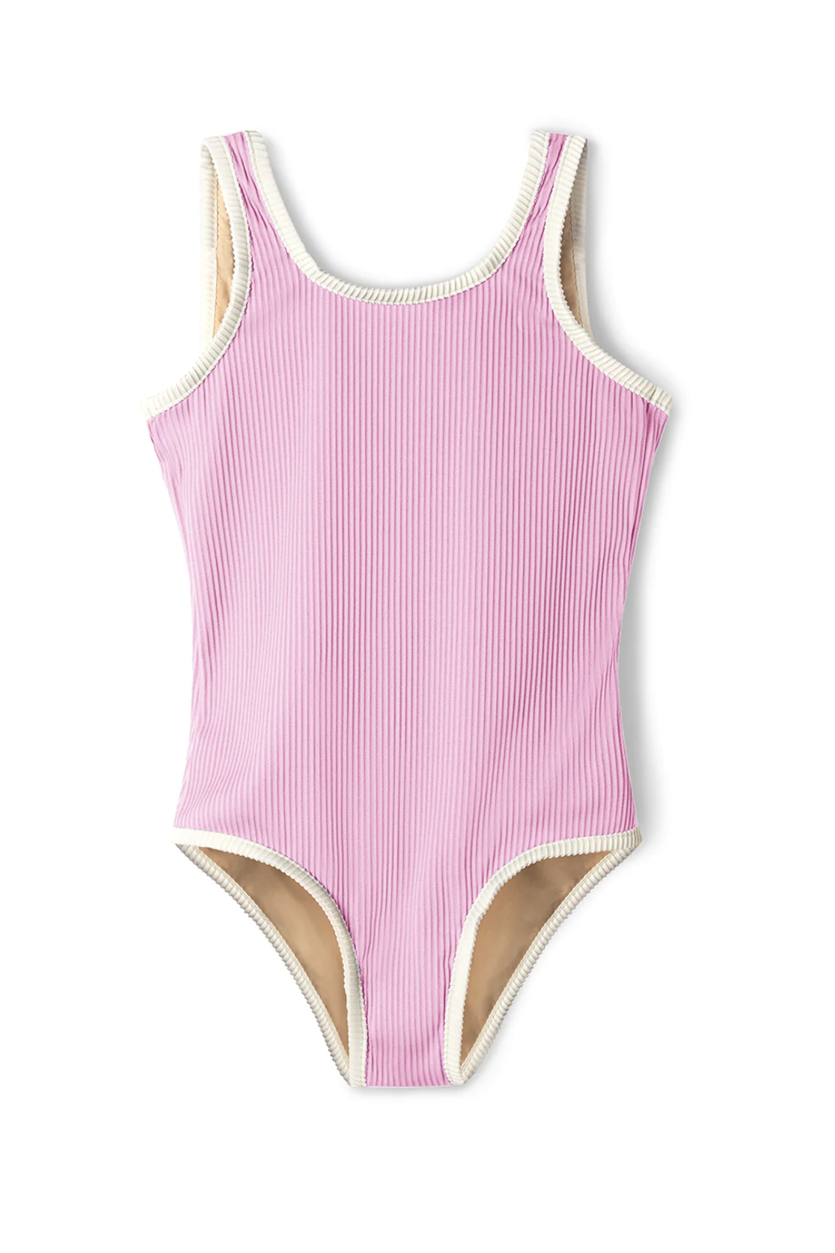 Mini Rib Scoop Onepiece / sea pink