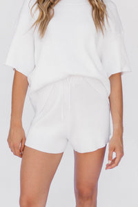 Alex Knit Shorts / white - M/L & L/XL LEFT IN STOCK