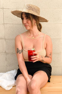 Plaited Tank / nude