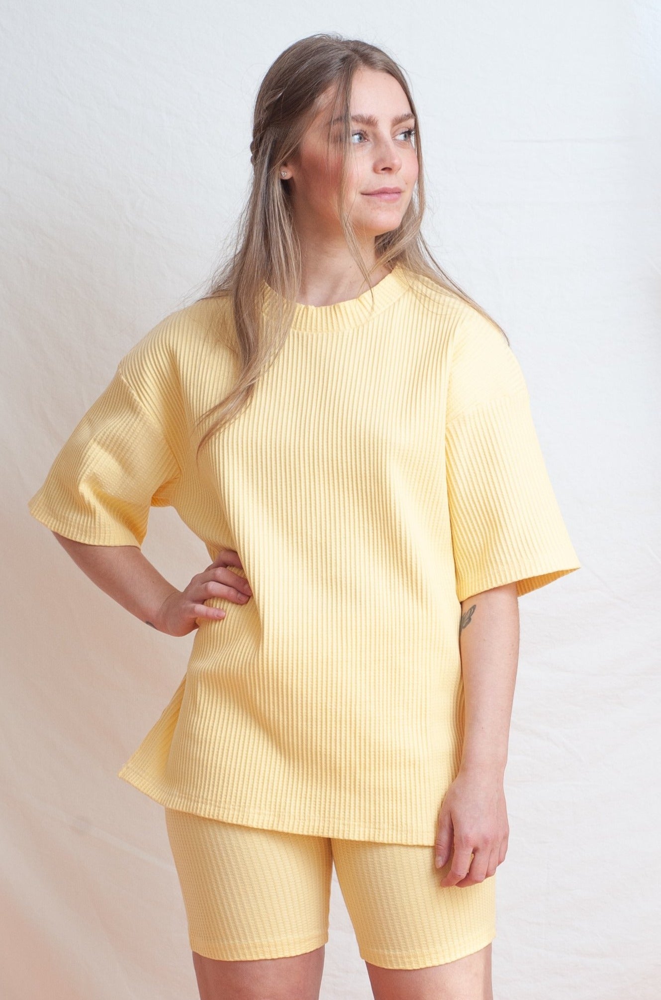 Classic Ribbed Tee / lemon - SIZE US8 LEFT LAST ONE