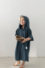 Load image into Gallery viewer, Terry Toweling Poncho / navy