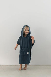 Terry Toweling Poncho / navy